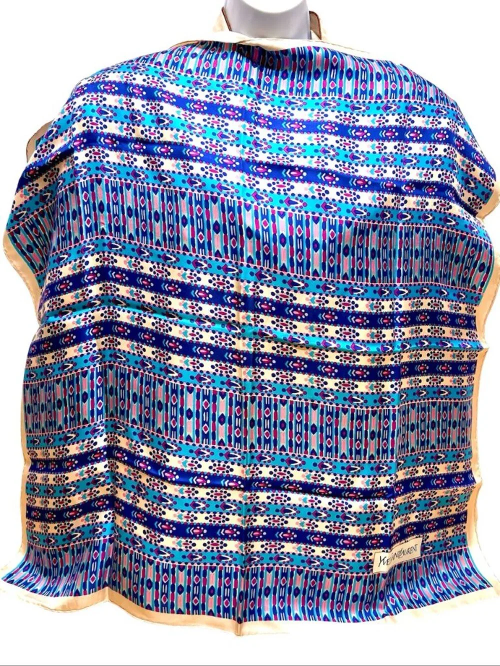 Yves Saint Laurent YSL  Silk Satin Scarf 31